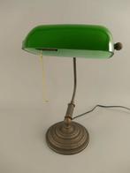 Bankierslamp messing gepolijst glas groen H.38x27cm, Huis en Inrichting, Lampen | Tafellampen, Helene Livingstyle, Helenelivingstyle@gmail.com