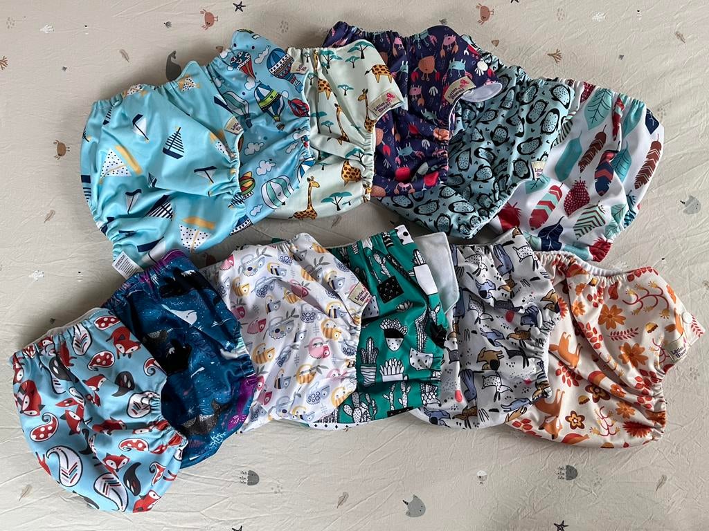 Ongebruikte wasbare luiers van o.a. Happy Bear, Ophalen of Verzenden, Zo goed als nieuw, Overige typen, Overige merken