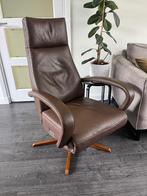 Nette De Toekomst Design Relaxfauteuil Bruin Leer M L, Minder dan 50 cm, Minder dan 75 cm, Leer, Ophalen of Verzenden