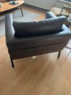 Gratis! Donkerbruine kunstleren sofa Karlstad Ikea, Ophalen, Gebruikt