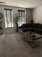 Meubelset met glasplaat, Huis en Inrichting, Stoelen, Ophalen, Bruin, Zo goed als nieuw, Vijf, Zes of meer stoelen