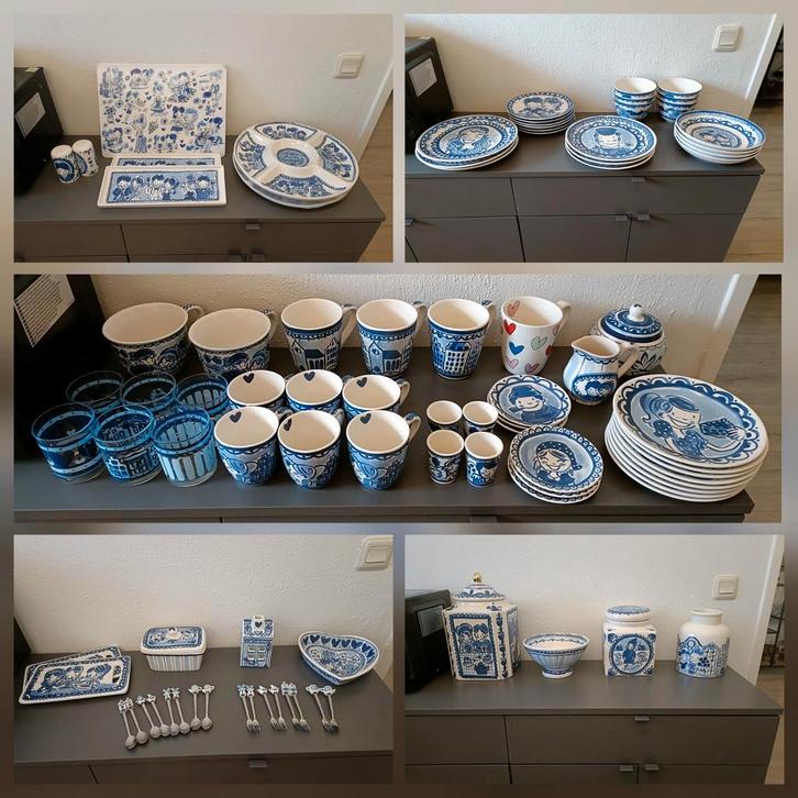 Delft blond servies (volledig), Huis en Inrichting, Keuken | Servies, Zo goed als nieuw, Compleet servies, Blond Amsterdam, Aardewerk