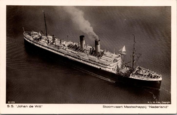 S.S. Johan de Witt - KLM Foto, Verzamelen, Ansichtkaarten | Nederland, Ongelopen, Noord-Holland, 1920 tot 1940, Verzenden