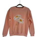 Roze Fleece Sweater met Madeliefjes - Maat S, Noekies.com, Nieuw, Roze, Maat 36 (S)