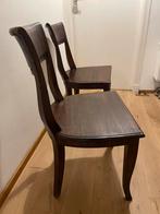 Mooie oude houten stoelen 2x, Huis en Inrichting, Stoelen, Ophalen, Zo goed als nieuw, Bruin, Twee
