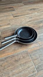 Royal Kempen & Begeer Koekenpannen Set - 20, 24, 28 cm, Gebruikt, Ophalen of Verzenden, Rvs, Keramische plaat