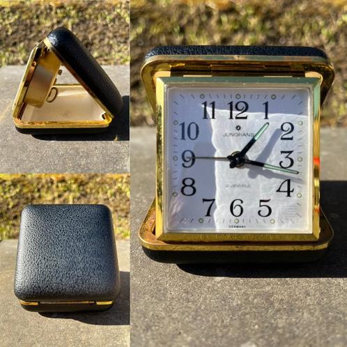 Vintage Mid-century Junghans 2 Jewels mechanische reiswekker, Antiek en Kunst, Antiek | Klokken, Ophalen of Verzenden