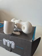 Triple Apple Koffiemok en Houder - Nieuw in Doos, Ophalen, Overige materialen, Wit, Nieuw