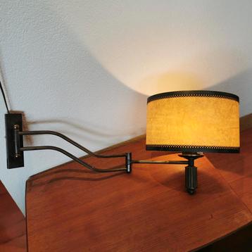 Vintage Muurlamp zwenkarm Jaren60 Opnieuw bedraad retro lamp beschikbaar voor biedingen