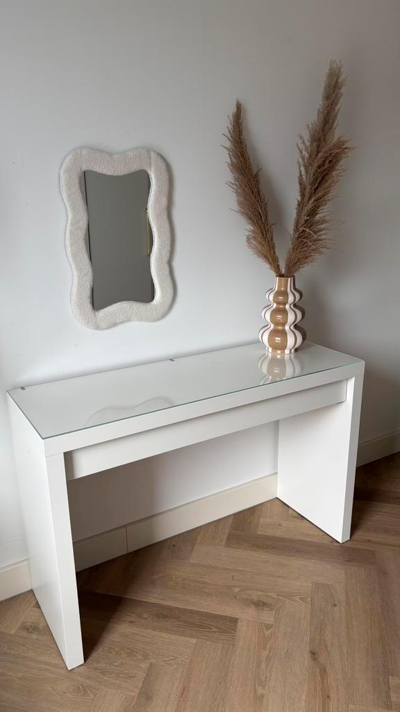 Ikea Malm toilettafel wit, Huis en Inrichting, Tafels | Sidetables, Zo goed als nieuw, 25 tot 50 cm, 100 tot 150 cm, Rechthoekig