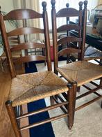 Eetkamerstoelen (6 stuks) eiken met biezen zitting, Ophalen of Verzenden