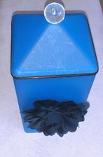 juwelendoos blauw met bloem, Verzenden, Nieuw, Blauw, Hardcase