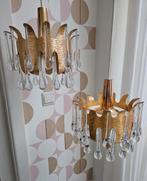 Vintage design Palwa teardrop hanglamp (2 stuks beschikbaar), Huis en Inrichting, Lampen | Kroonluchters, Tweedehands, Glas, Tweedehands