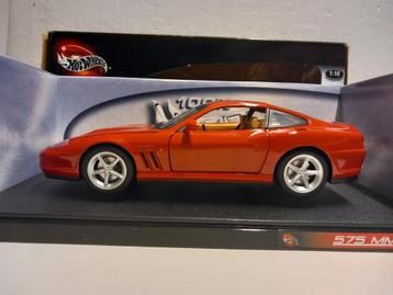 Ferrari 575 MM Coupe rood Hot Wheels metal 1:18 KRD beschikbaar voor biedingen