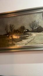 Winterlandschap schilderij, Antiek en Kunst, Kunst | Schilderijen | Klassiek, Ophalen