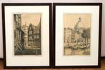 Etsen Amsterdam van Santen / H. Estgerbuh, Antiek en Kunst, Kunst | Etsen en Gravures, Ophalen of Verzenden