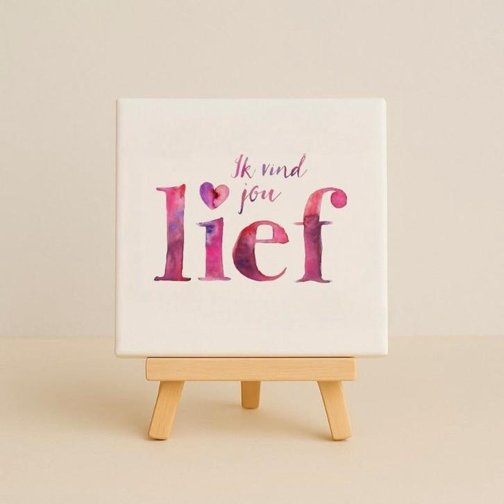 Wandtegeltje ik vindt jou lief, Huis en Inrichting, Woonaccessoires | Wanddecoraties, Nieuw, Ophalen of Verzenden