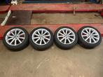 lichtmetalen velgen + winterbanden 5x100 195/50R16 VW Polo, Auto-onderdelen, Ophalen, Gebruikt, 16 inch, Banden en Velgen