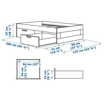 IKEA bedframe + lattenbodem - afbeelding 5