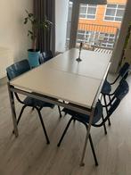 Pastoe Uitschuifbare Eettafel, Huis en Inrichting, Tafels | Eettafels, Gebruikt, 100 tot 150 cm, Metaal, Vier personen