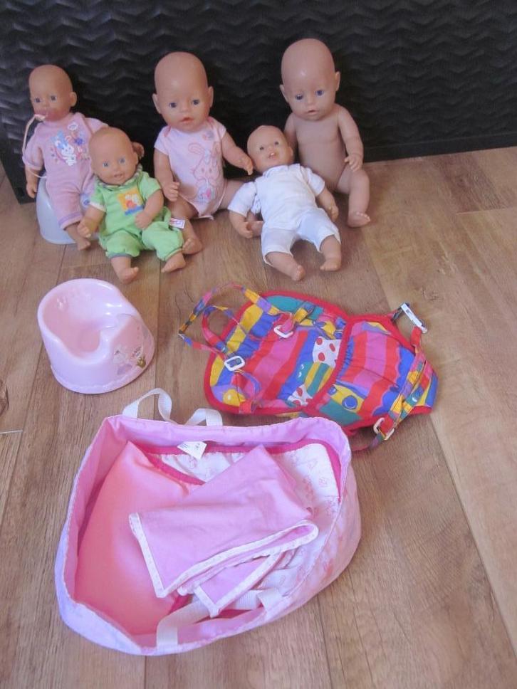 Zapf Creation reiswieg - draagtuigje - plaspotje(s) - poppen, Kinderen en Baby's, Speelgoed | Poppen, Zo goed als nieuw, Babypop