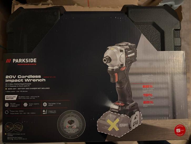 Parkside Performance Accu Slagschroevendraaier - Nieuw, Doe-het-zelf en Verbouw, Gereedschap | Boormachines, Nieuw, Boor- en Schroefmachine