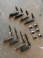 Jaren 30 Deurklinken - 4 Sets + Schildjes, Doe-het-zelf en Verbouw, Ophalen of Verzenden, Gebruikt, Koper of Messing, Klink of Kruk