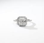 Verlovingsring 3.03ct Lab-Grown Diamanten Ring -14k Witgoud, Sieraden, Tassen en Uiterlijk, Wit, Nieuw, Ophalen of Verzenden, Kleiner dan 17