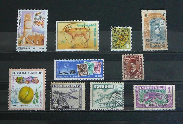 Postzegelboekje met diverse landen in Azië en Afrika, Postzegels en Munten, Postzegels | Azië, Gestempeld, Oost-Azië, Ophalen of Verzenden