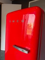 Smeg Koelkast met vriesvak rood, Ophalen, Gebruikt, 200 liter of meer, 45 tot 60 cm