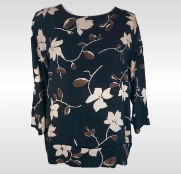 Ganni Blouse Zwart Bloemenprint Maat 34 beschikbaar voor biedingen