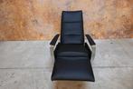 Nieuwbeklede zwarte leren Jori Idaho design relaxfauteuil, Jori, 100 tot 125 cm, Design, Ophalen of Verzenden