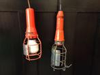 2 oranje looplampjes als industriële hanglampen, Ophalen of Verzenden, Gebruikt, Minder dan 50 cm