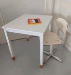Kinderset Tafeltje Stoeltje Bureautje Vintage Retro Buro, Ophalen, Tafel(s) en Stoel(en)