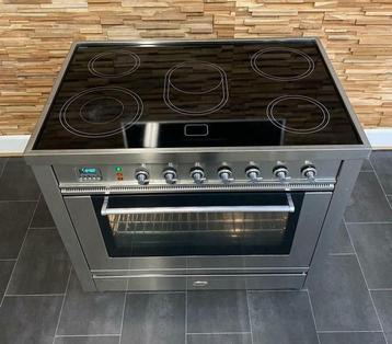 🔥Luxe Fornuis Boretti 90cm Rvs 5 zone 2 booster KERAMISCH beschikbaar voor biedingen