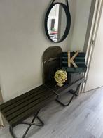 Vintage Leger Bankje, Huis en Inrichting, Stoelen, Ophalen, Gebruikt, Overige kleuren, Eén