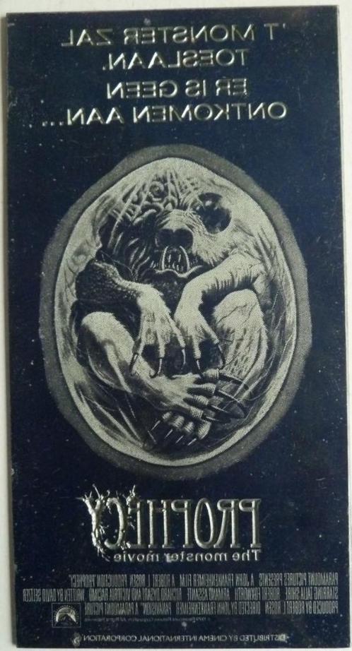 Prophecy Cliché van de Monster film uit 1979, Verzamelen, Film en Tv, Zo goed als nieuw, Film, Verzenden