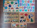 Pakket 5x houten puzzel, 2 tot 4 jaar, Gebruikt, 10 tot 50 stukjes, Ophalen of Verzenden