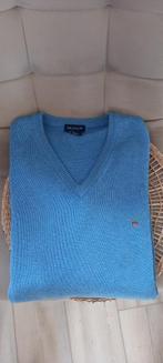 Gant herentrui XXL blauw V hals 100% katoen, fijn gebreid, Blauw, GANT, Overige maten, Ophalen of Verzenden