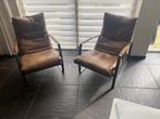 2x Lounge fauteuils leder. 6 x eetkamer fauteuil leer, Huis en Inrichting, Gebruikt, Leer, Ophalen