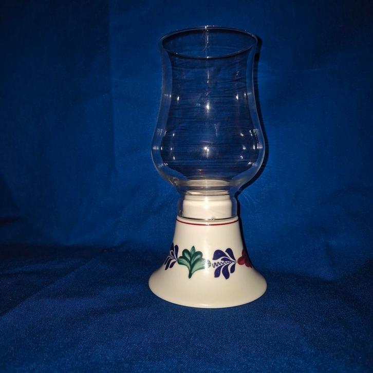 Zeer mooi Boerenbont Boch windlicht / kandelaar., Huis en Inrichting, Woonaccessoires | Kandelaars en Kaarsen, Minder dan 25 cm