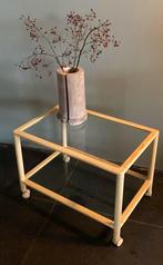 Kunststof bijzettafel / serveerwagen, Huis en Inrichting, 45 tot 60 cm, Gebruikt, Rond, Ophalen of Verzenden
