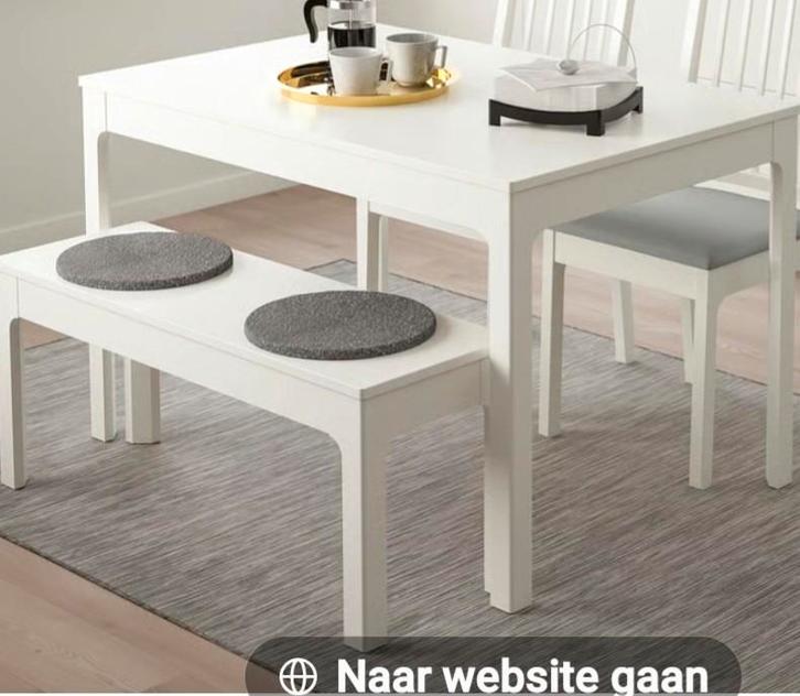 Ekedalen  Ikea eettafel en bankje, Huis en Inrichting, Tafels | Statafels, Gebruikt, Ophalen