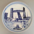 vintage delfts blauw wandbord, Koningshaven Rotterdam, Ophalen of Verzenden