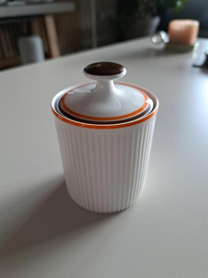Arzberg Cannelee porseleinen potje + deksel, retro design, Antiek en Kunst, Antiek | Porselein, Ophalen of Verzenden