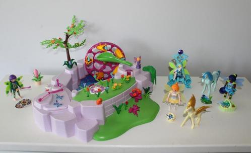 zgan 2 set fairies grote watermolen vijver set elf fee paard, Kinderen en Baby's, Speelgoed | Playmobil, Zo goed als nieuw, Complete set