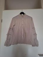 Beige broderie bloes maat M-L, Maat 38/40 (M), Beige, Ophalen of Verzenden, Zo goed als nieuw