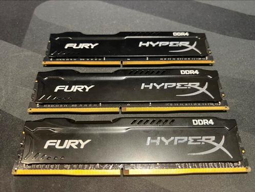 Kingston HyperX Fury 3x8GB DDR4 (totaal 24GB RAM), Computers en Software, RAM geheugen, Zo goed als nieuw, Desktop, 8 GB, DDR4