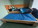 Multifunctioneel Bed met Uitschuifbed & Lades, Huis en Inrichting, Ophalen, 90 cm, Eenpersoons, Bruin