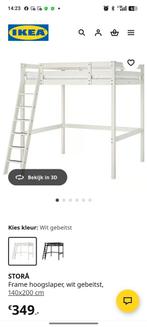 Ikea Stora Hoogslaper incl. matras, Huis en Inrichting, Slaapkamer | Stapelbedden en Hoogslapers, Ophalen, Gebruikt, Eenpersoons